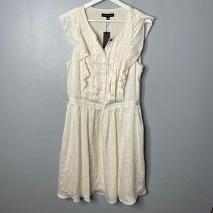 Banana Republic Ivory Ruffle Dress NWT